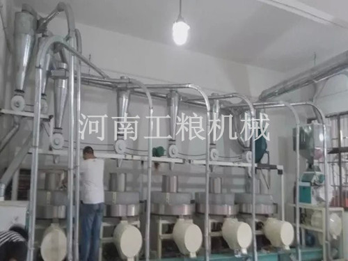 河北邯郸5组石磨面粉机安装案例